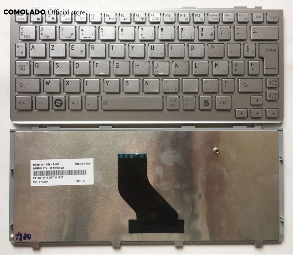 

FR French Laptop keyboard for Toshiba Satellite NB200 NB205 silver keyboard FR Layout