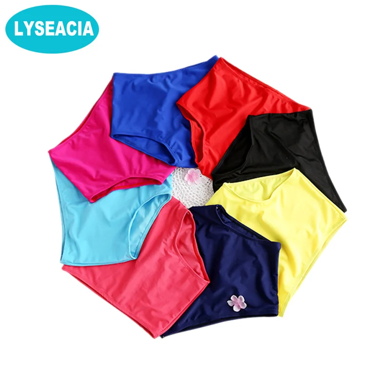 LYSEACIA High Waist Swim Panties 8 Colors Swimming Trunks Women's