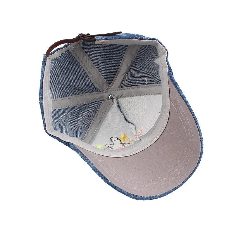 Fashion Kids Baseball Caps Cotton Denim Summer Sun Caps Cowboy Letter Sailboat Snapback Hat Cap For Girls Baby Boys Clothing (15)