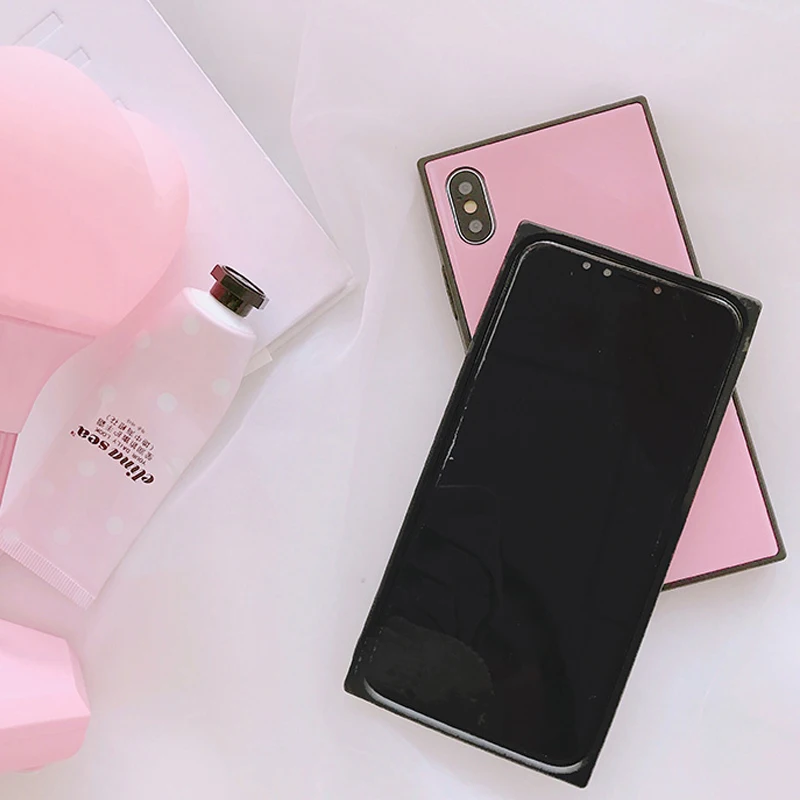 Tfshining 2018 Fashion Glass Love Hearts Phone Case for iphone X 8 8plus 7 7plus 6S6 Plus Hard Pink Black Back Cover Case coque (7)