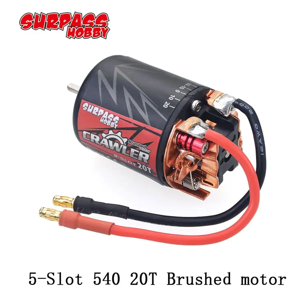 

SURPASS HOBBY 5-Slot 540 20T Brushed motor for HSP HPI tamiya FS Kyosho TRAXXAS Yokomo WLtoys 1/10 RC Car