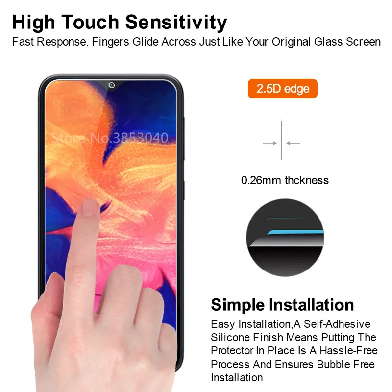 Полное закаленное стекло для samsung Galaxy A20 стекло протектор экрана 2.5D 9h закаленное стекло для samsung Galaxy A20 защитная пленка