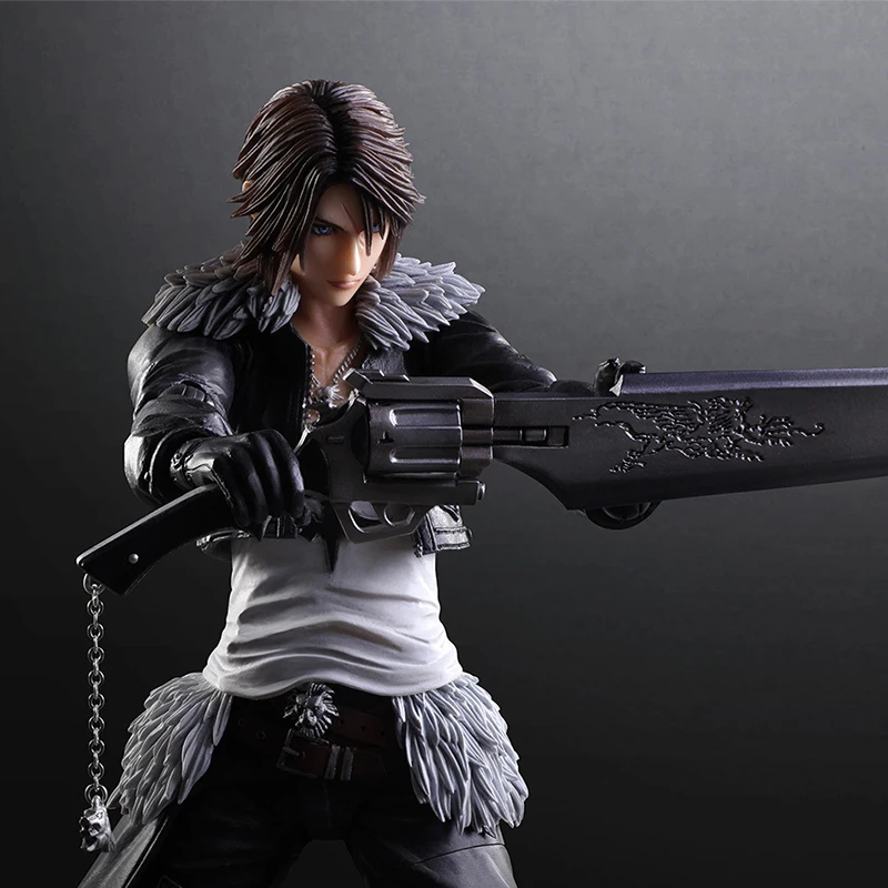 Play Arts Kai Final Fantasy VIII Squall Leonhart Variant Figure Varable Squall Gunblade PVC Action Figures Toy Brinquedos (6)