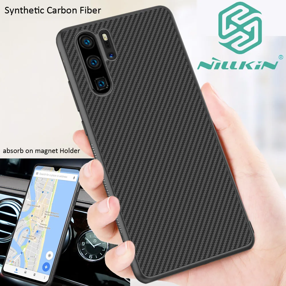 

Nillkin Synthetic Carbon Fiber Cover Case For Huawei P30 Pro Lite Ultra thin Protector Shell
