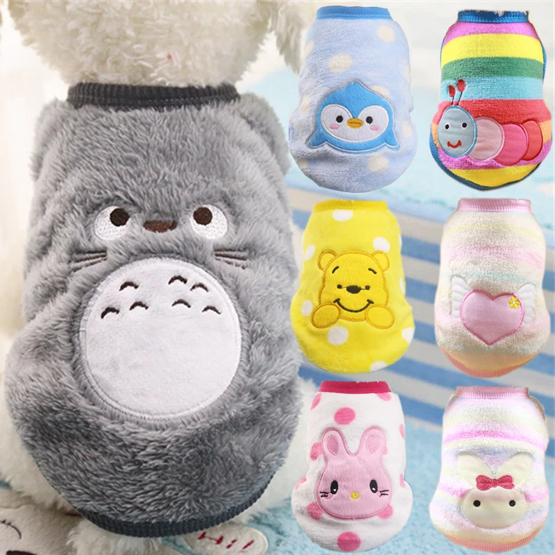 

Autumn Winter Warm Pet Dog Clothes For Small Dogs Cartoon Dog Coat Jackets Fleece Puppy Pet Cat Costumes Chihuahua Pug Clothing