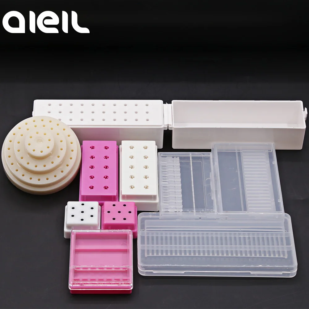 Stand Display Container Holder Nail Drill Bit Storage Box For Nail Drill Bit Holder Milling Cutter For Manicure Tool Accessories