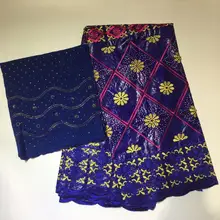 Парча в Гвинейском стиле Нигерия Базен riche ткань в африканском стиле высокого качества getzner горячая Распродажа Африканское сухое кружево 5+ 2 ярдов/партия