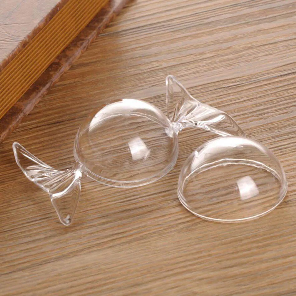 

12pcs Plastic Transparent Candy Shape Chocolate Candy Box Boxes For Wedding Party Baby Shower Favor Gift Flower Decoration