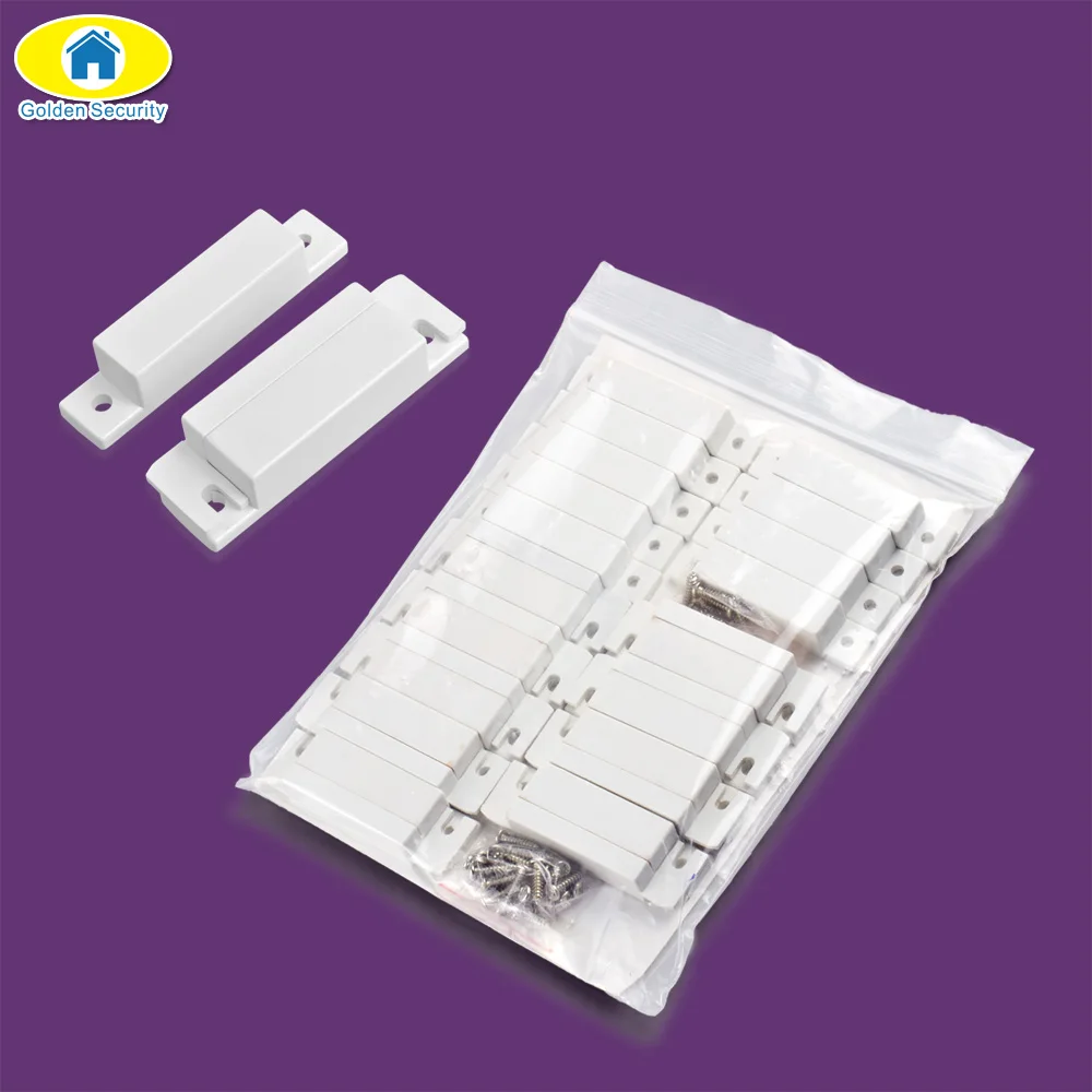 Koop Golden Security 10 stks Wired Deur Raam Magnetische Sensor Schakelaar voor CORINA Alarmsysteem Detector Deur Dicht NC