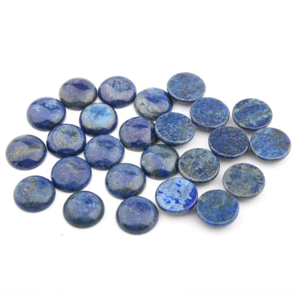 

Natural Lapis Lazuli Gem Stones Cabochon 10 12 14 16 18 mm Round No Hole for Making Jewelry