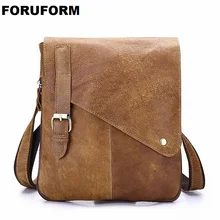 Винтаж топ из натуральной кожи Для мужчин, сумка из коровьей кожи дизайнерские Повседневное сумка через плечо Для мужчин Бизнес Курьерские сумки для подарка LI-1420