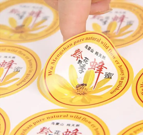 

Minimum Order Quantity 500 PCS Custom logo text paper stickers label print, glossy/matte paper transparent PVC sticker printing