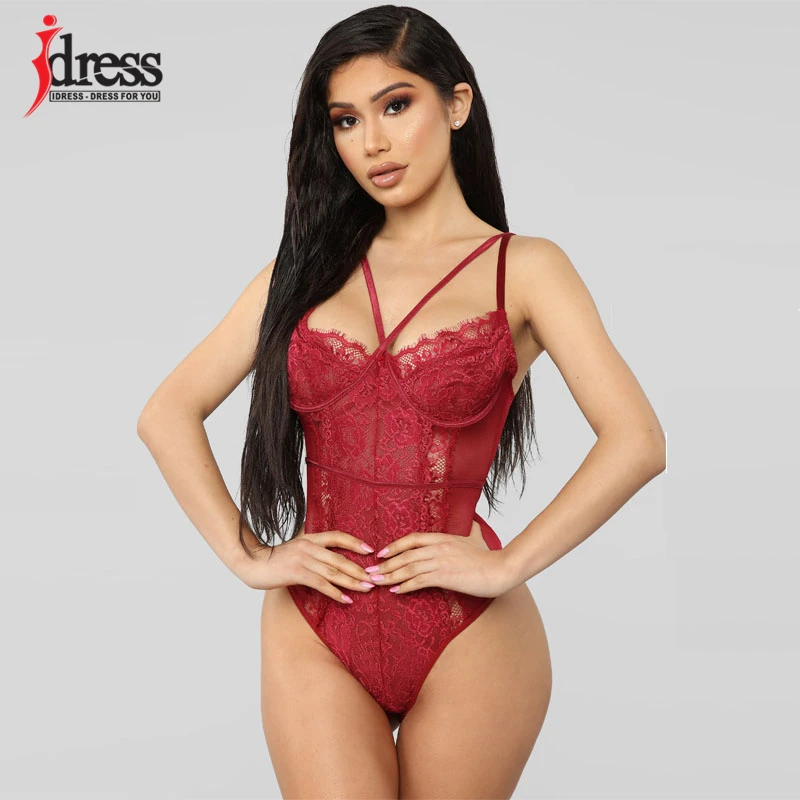 IDress New Sexy Backless Straps Lace Bodysuit Perspective Black Mesh Body Jumpsuit Romper Women Summer Party Playsuits Coveralls (8)