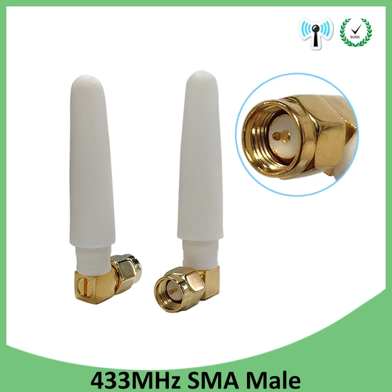 

5pcs 433MHz Antenna 2.5dbi SMA Male Connector Plug 433 mhz directional antena waterproof antenne for Lorawan watermeter Gasmeter