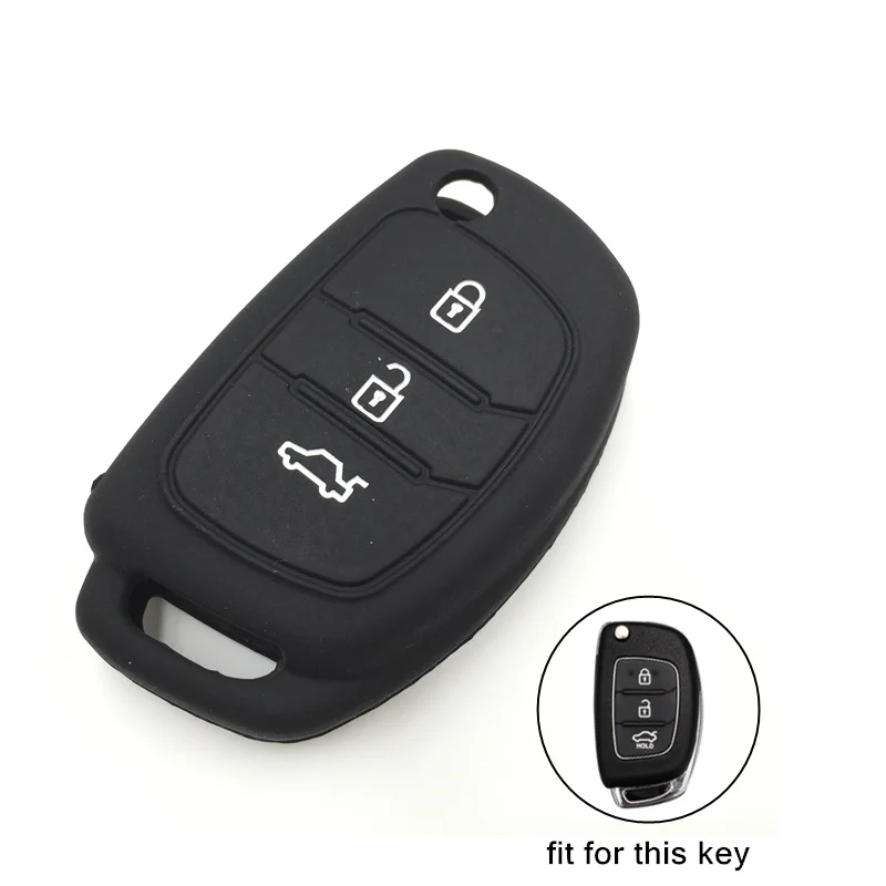

Car Styling Silicone Car Remote Flip Key Fob Shell Cover Case For Hyundai Creta IX35 IX25 Tucson Elantra Santa Fe 2016 2017 2018