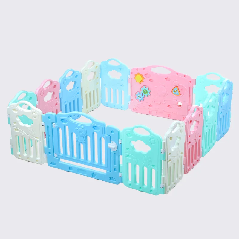 

Plastic Children Kids Children Fence Baby Game Playing Crawling Security Fence Toddler Baby Square Playpens with Door