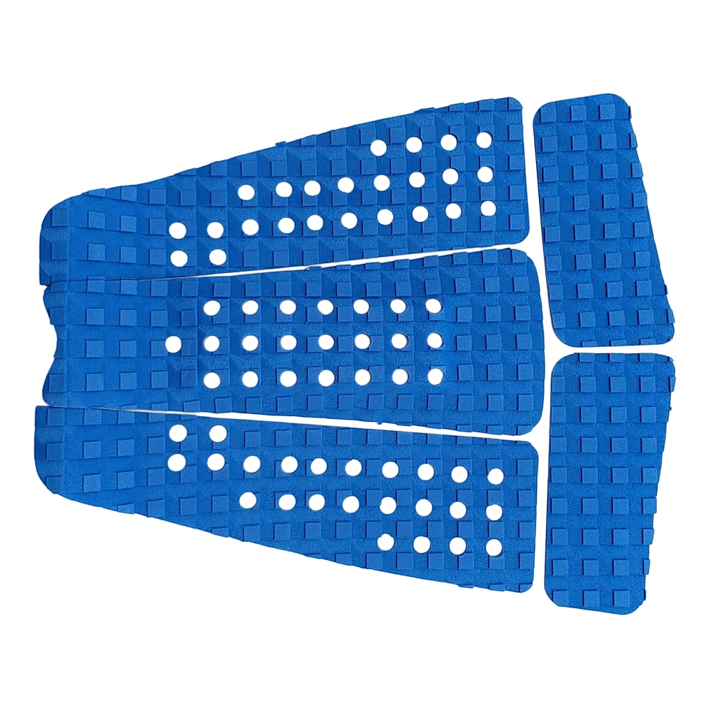 5 Pieces Square Grooved EVA Surfboard Skimboard Longboard SUP Traction Deck Grip Tail Pad Trimmable Sheet Accessories