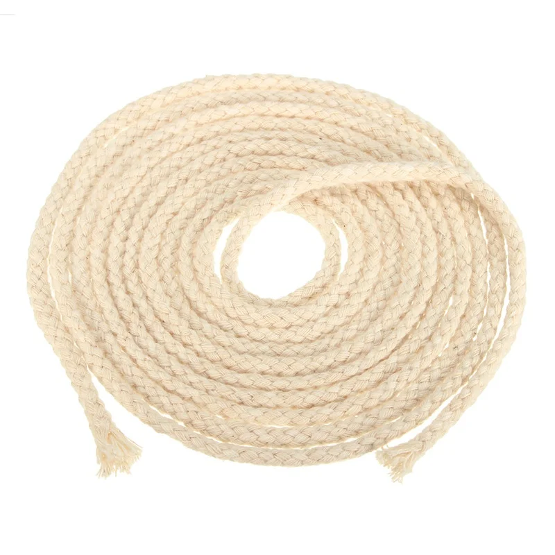 

Durable 300cm/10 Feet Long Round Cotton Wick Kerosene Oil Lamp Burner Soft Cotton Oil Lamp Wick Core DIY Material Gifts Dia. 6mm