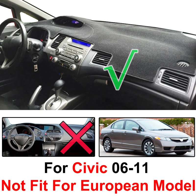 Car Mats Accessories Auto Accessories Dash Mat Dashboard Cover Sun Shade For Honda Civic Acura CSX 2006-2011