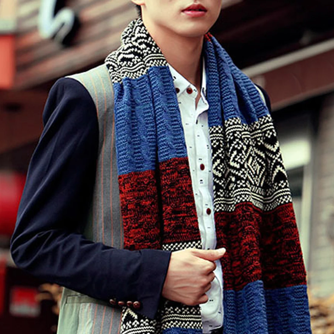 Мужские новые осенние и зимние модные шарфы мужские и женские теплые шерстяные шарфы кашемировый шарф
