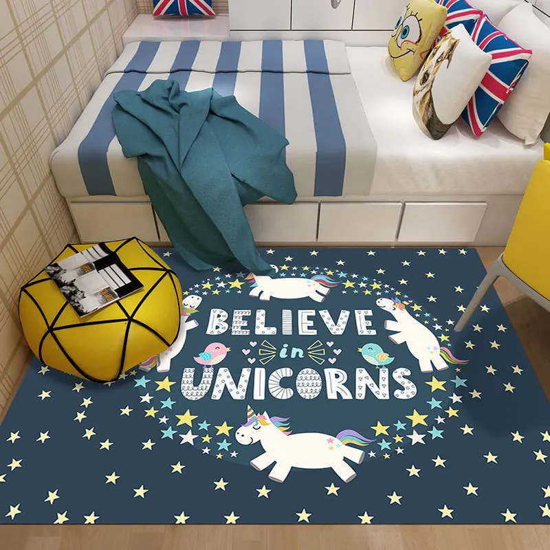 Baby Crawl Rugs Creative Unicorn Pattern 3D Carpet Children's Bedroom Game Gym Play Mats Kids Room Decor soft Carpets child gift