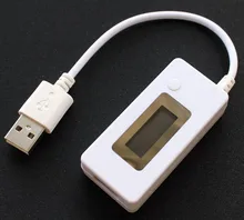 1pcs KCX 017 White tail LCD font b USB b font Mini Voltage and Current Detector