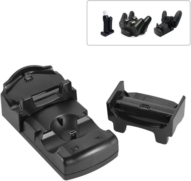 Special Offers 3 in 1 Charging Dock Station Stand Charger Stand for Playstation 4 PS4/ PS3/ PS3 MOVE Wireless Controllers with LED Indicator