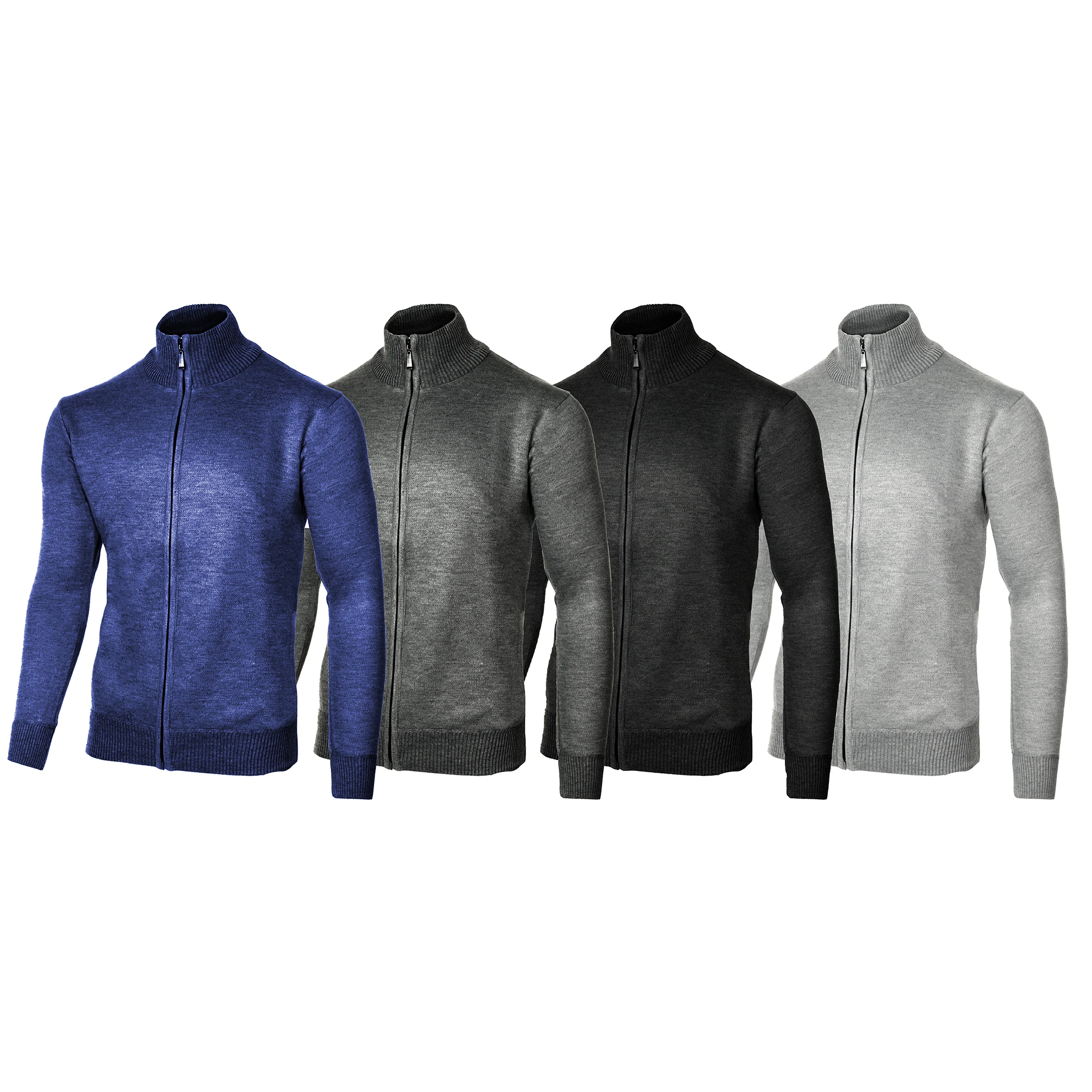 Men's Casual Full Zip Thick Knitted Cardigan Sweaters