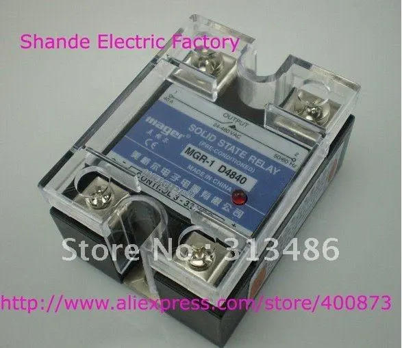 

Mager MGR solid state relay 40A ssr,input 3-32VDC output 24-480VAC single phase