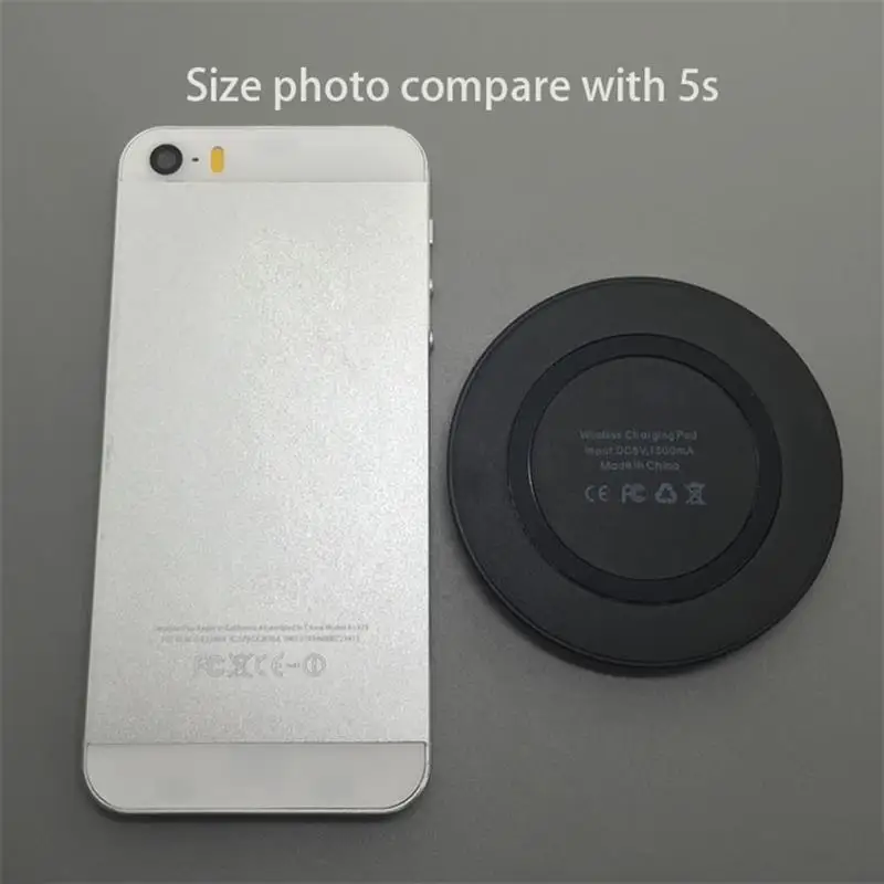 Free Shipping Mini Black Round Qi Wireless Charger Charging Pad For Nokia Lumia 1020 930 920 Nexus 5 6 7