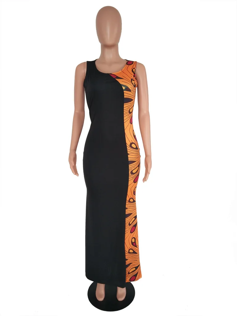 2018 сексуальные элегантные модные стильные африканские женские длинные платья больших размеров