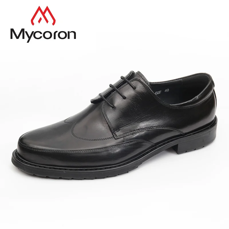 

MYCORON 2019 New Men Shoes Genuine Leather Italian Black Brown Fashion Brand Casual Ankle Boots Men Shoes Sapatos Masculinos