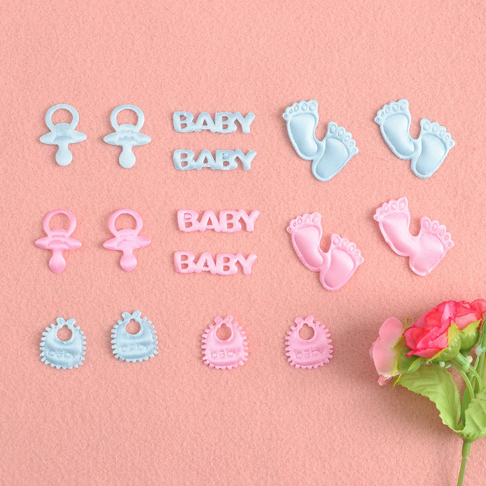 100pcs/pack Baby Shower Confetti Table Party Sprinkles Birthday Footprint, Pacifier, Baby, Bib Style Boy Girl Baby Shower Decor