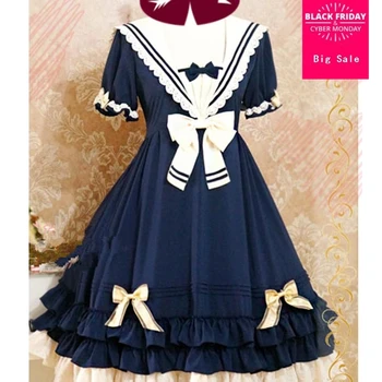 

2020 Lolita dress " Rhine Sails " Naval sailor collar and College style princess dress cosplay clothing w272
