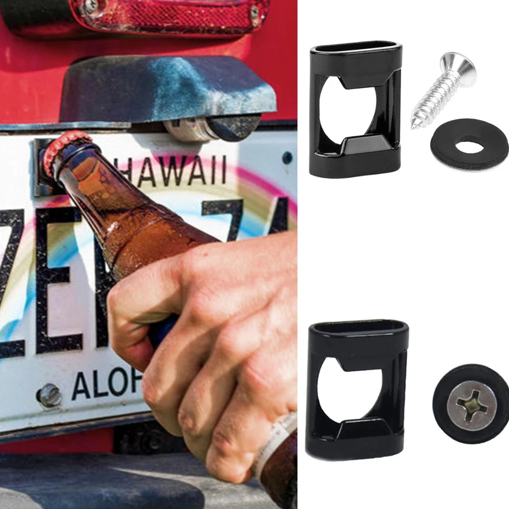 

Car License Plate Mounted Frame Holder Number Plate Auto Mount Bracket Car-styling Family travel Vacation Bottle opener Creative