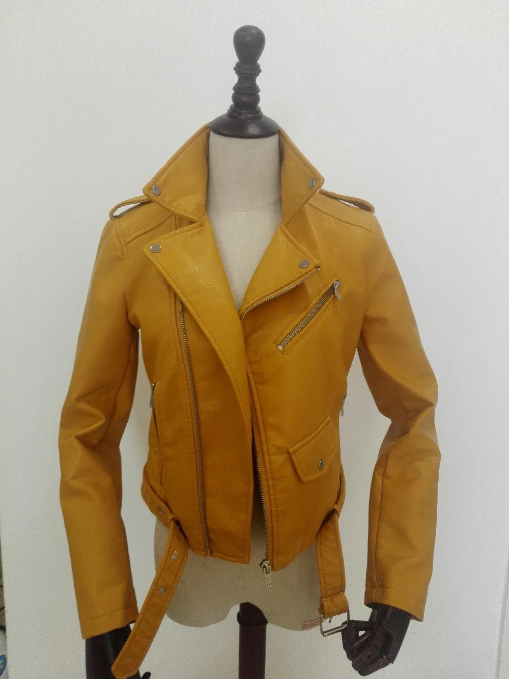 2024 Collection: Stylish Womens Yellow Leather Jacket - Winter & Autumn