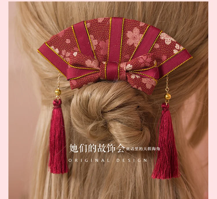 

Princess sweet lolita Manual hairpin Cherry red lucky lucky cat transport hairband GSH126