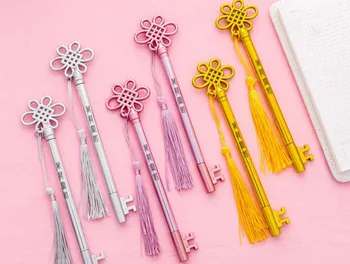 

creative cute Tassels style gel pen cartoon stationery prize kawaii student pen office write sign pen black neutral pen 48pc/lot