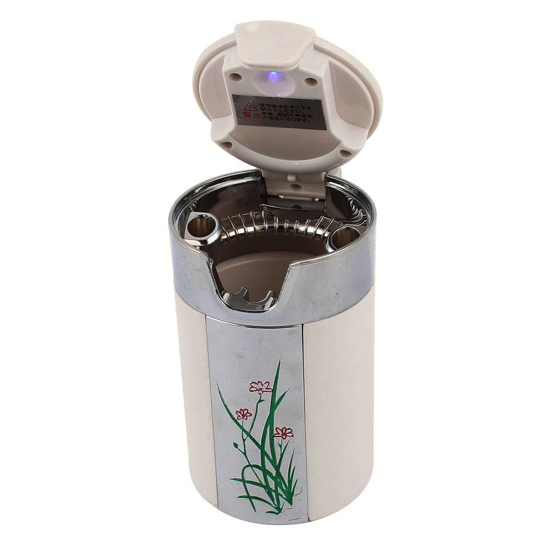 Blue LED Light Smokeless Solar Ashtray Cigarette Holder White for Carin Ashtrays from Home