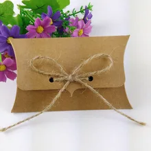 50 шт 125*80*25 мм свадебные подарочные коробки стиль Крафт Подушка Форма свадебные подарочные коробки, вечерние коробки конфет Праздничная коробка