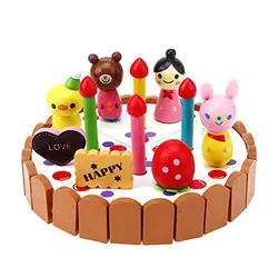 Имитация деревянных детских кухонных игрушек ролевые игры резка торт игра еда детские игрушки деревянные фрукты день рождения