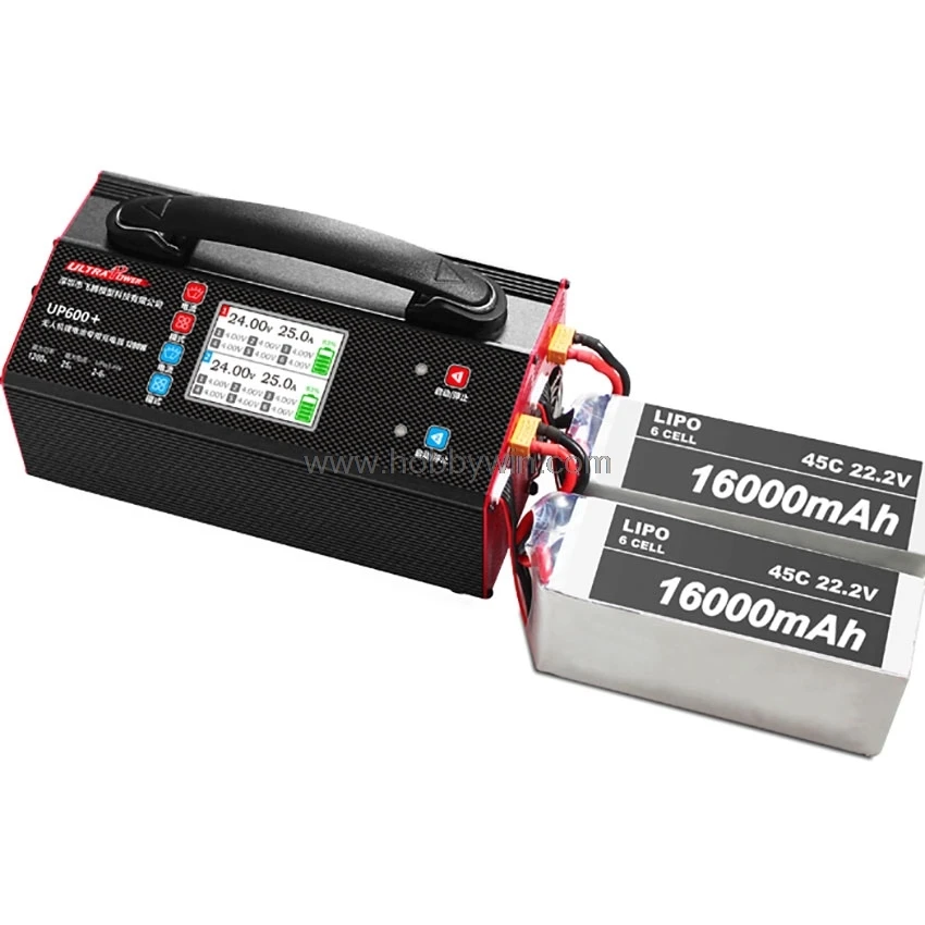 UP600 + Двухканальное зарядное устройство LiPo LiHV 2 6S для больших дронов Максимальная