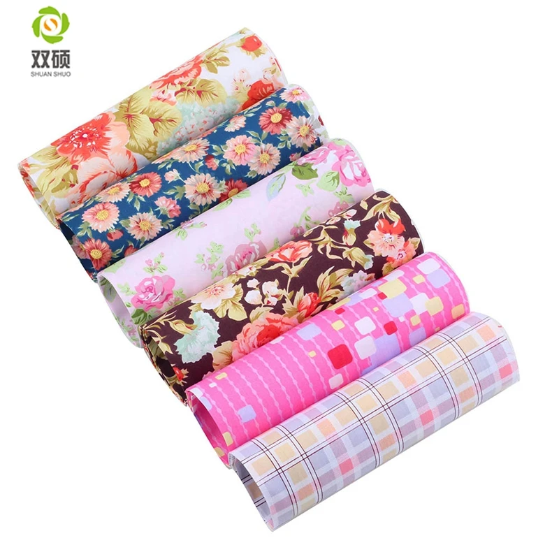 

Shuanshuo Flower Series Half Meter Twill Cotton Fabric Patchwork Cloth Of Handmade DIY Quilting Sewing Textile Material 160*50cm
