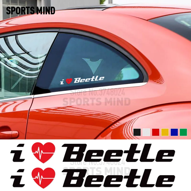 

2 Pieces Car Styling Automobiles Decoration Car Sticker Decal For Volkswagen Beetle R line TDI TSI New Beetle Car Accessories