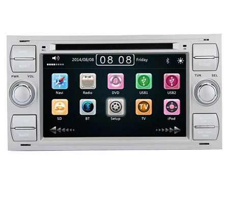 Автомобильный DVD плеер для Ford Focus Transit Kuga 2 Din 7 дюймов с GPS навигацией радио Bluetooth