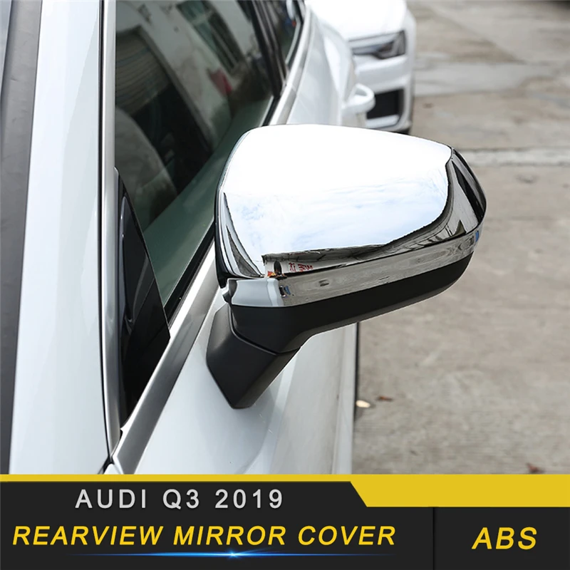 

For Audi Q3 2019 Car Styling Rearview Mirror Cover Protector Trim Frame Sticker Exterior Accessories
