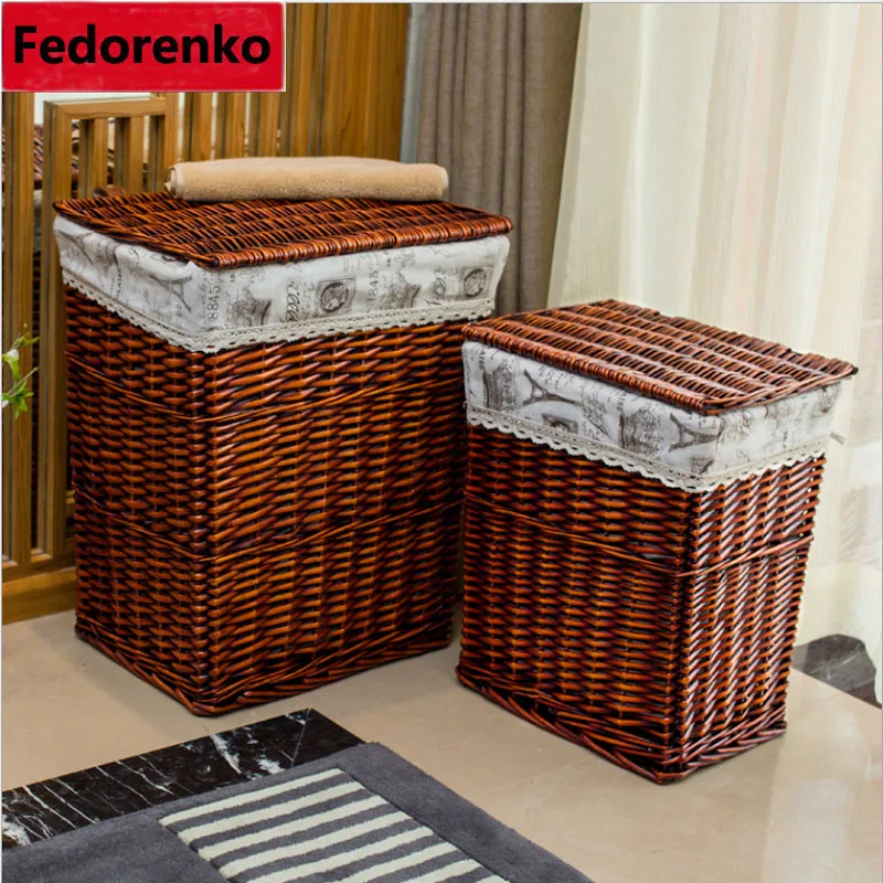 Big laundry basket for clothes laundry basket wicker decorative storage