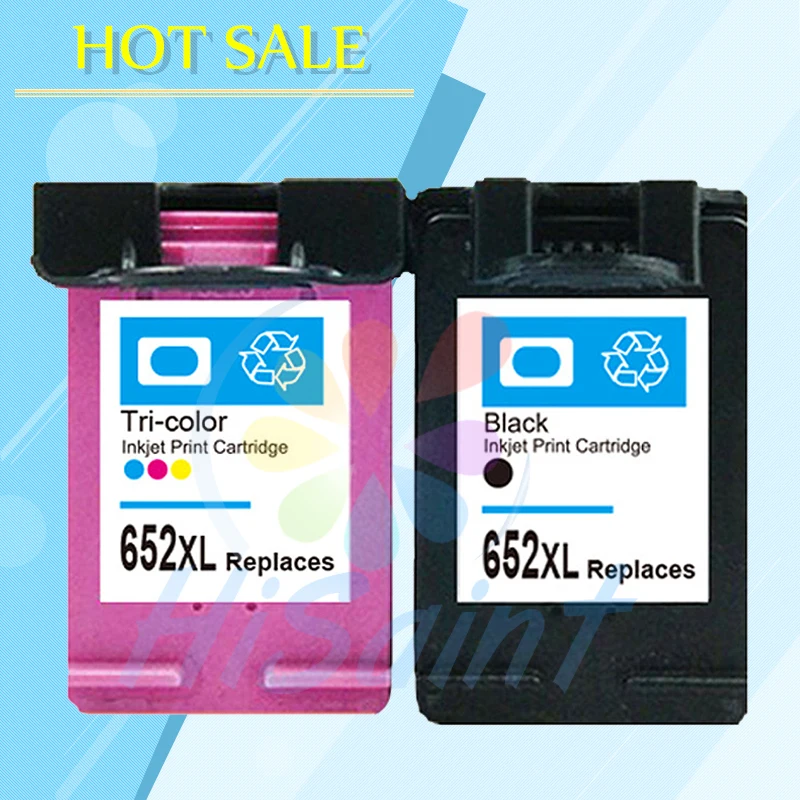 For HP 652 652XL Black Color Ink Cartridge for HP652 Deskjet 1115 1118