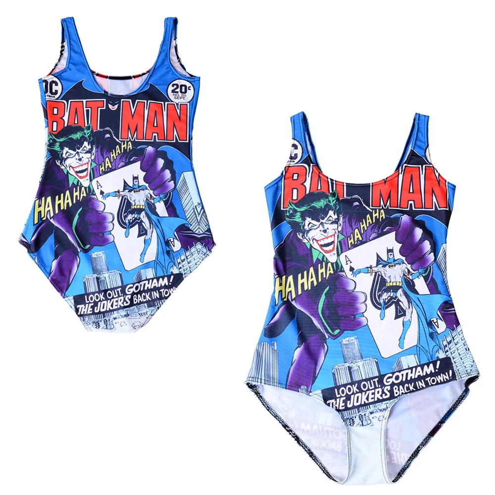 Batman The Joker One Piece Swimwear High Cut Monokini The Dark Knight