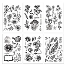 Винтажные Цветы Листья штамп прозрачные штампы Силиконовые печати для DIY скрапбукинга фотоальбом декоративный шаблон Ремесла